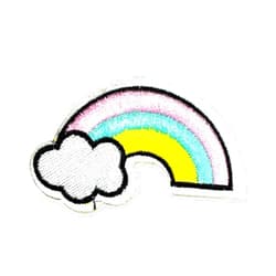 NiPitShop Cartoon Patch Nipitshop Patches Cute RAINBOW and CLOUDS Embroidered Patch Cartoon kid Patch for Clothes Backpacks T-shirt Jeans Skirt vests scarf Hat Bag