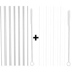 ALINK 10 Reusable Clear Silicone Boba Straws