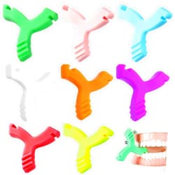 Nuanchu 8 Pcs Y Shaped Aligner Colorful Aligner Tray Seaters Teeth Aligners for Invisible or Metal Braces Aligner Teeth Aligner for Aligner Chompers, 8 Colors and Scents