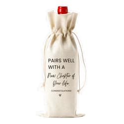 FBCCZEY New Job Gifts Going Away Farewell Gifts for Friends Teachers Coworker Boss Women, New Beginning New Business Owner Gifts Wine Bottle Bag, Pairs Well With A New Chapter of Your Life Wine Bag