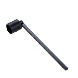 TEENGSE Candle Snuffer Accessory, 5.9inch Long Handle Candlesnuffer Polished Wick Extinguisher Stainless Steel Candle Putter Outer Safe to Put out Flame- Black