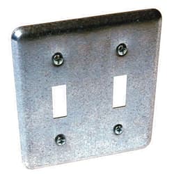 CAI - RACO RACO Galvanized Steel Electrical Box Cover, Box Type: Square, Number of Gangs: 2, 4