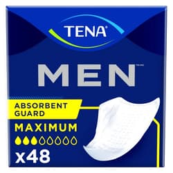 Tena Incontinence Guards for Men, Maximum Absorbency, 48 ct