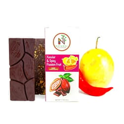 N NATURAL ECUADOR NATURAL ECUADOR XOCOLAT, Dark Chocolate Bar, Artisan Chocolate, XOCOLAT & SPICY PASSION FRUIT