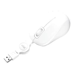 Sanwa Supply MA-BLMA8W Silent Cable Winding Blue LED Mouse (White)