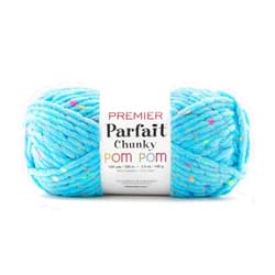 PREMIER YARNS Premier Parfait Chunky Pom Yarn, 2107-07 Electric Blue