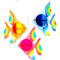 90shine 12PCS Tropical Fish Party Decorations Supplies- Under-The-sea/Mermaid/Luau/Hawaiian/Kids Birthday Table Centerpiece