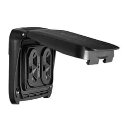 SCANSTRUT Ventura SC-V-P1 Dual 125V 20A AC Outlet, IP68/IP69K Waterproof Exterior Power Socket, Marine-Grade 316 Stainless Steel, Flush Mount for RV & Outdoor Use