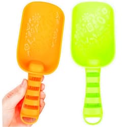3 otters 2PCS Sand Shovels for Kids, Colorful Beach Shovels Heavy Duty Plastic Shovel for Toddlers Outdoor Digging Gardening Sandbox Toys