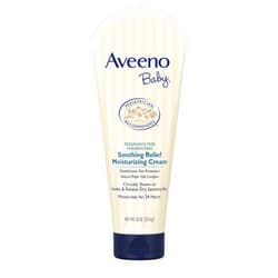 Aveeno Baby Soothing Relief Moisturizing Cream with Natural Oat Complex for Dry Sensitive Skin, Fragrance-Free & Paraben-Free, 8 oz