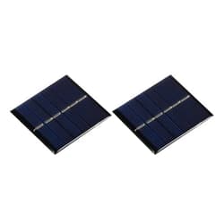 MECCANIXITY Mini Solar Panel Cell 3V 150mA 0.45W 60mm x 55mm for DIY Electric Power Project Pack of 2