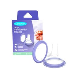 Lansinoh ComfortFit Breast Pump Flanges, Size 30.5mm, 2 Count