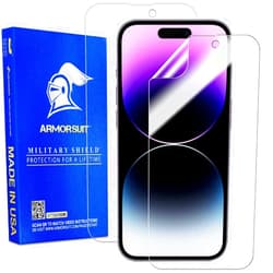 ArmorSuit 2 Pack Screen Protector Designed for iPhone 14 Pro 6.1-Inch MilitaryShield Max Coverage HD Clear Film - Made in USA