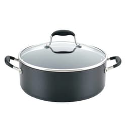 Anolon Advanced Home Hard-Anodized Nonstick Wide Stock Pot/Stockpot (7.5-Quart, Onyx)