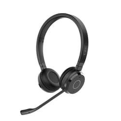 Jabra Evolve 65 TE (Third Edition) Wireless Dual-Ear Headphones - Noise-Canceling Mic, 16 hrs Battery Life, Dual Connectivity, Works with All UC Platforms Like Zoom & Google Meet, Black