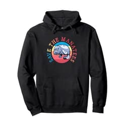 Herbivorous Marine Mammals Animals Rescuer Save The Manatees Sea Cow Trichechidae Manatees Rescue Pullover Hoodie
