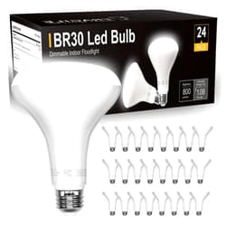 DAYBETTER 24 Pack BR30 LED Light Bulbs, Dimmable Indoor Flood Lights, Daylight White 5000k, E26 Base, 9W, 65W Equivalent, 800 LM, Recessed Can Light for Bedroom, Kitchen, Living Room, Ceiling