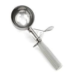 New Star Foodservice 34769 Commercial-Grade Thumb Press Food Disher/Ice Cream Scoop, 18/8 Stainless Steel, 4 oz, Size 8, Grey