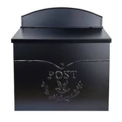 NACH Chelsea Wall Mount Mailbox for Outside, 11.5 x 5 x 13 inches, Black Mailboxes for Outside, Water Resistant Mailbox for Outside