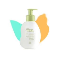 natura - Mamãe e Bebê Baby Fast Absorbing Moisturizer - 100% Vegan - Plant Based Oils & Cupuaçu Butter - 98.8% Natural Origin - All Skin Types - Cruelty Free - Baby Essentials - 6.7 fl oz (200ml)