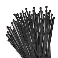 Aroono 25 PCS Black Nylon Zip Ties - 0.19×10 Inch, Heavy-Duty, UV-Resistant, Waterproof, Releasable, High-Strength, Indoor/Outdoor Use