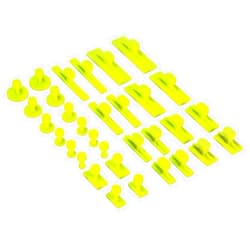 DENT MAGIC TOOLS 32 Count PDR Glue Tabs Dent Magic Tools Gang Green Smooth Assorted Glue Tab