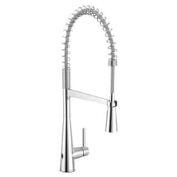 Moen Sleek Chrome One-Handle Touchless High Arc Pulldown Kitchen Faucet, Modern Spring Kitchen Sink Faucet with Pulldown Sprayer Head and Wave Motion Sensor, 5925EWC
