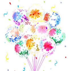 BigButer 12 Inches Colorful Flower Balloon Birthday Party Balloons Decorations Luau Party Decoration Tropical Themed Party Supplies Tea Party Decoration Garden Decor Jungle Beach Party Baby Shower Decoration
