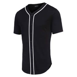 COOFANDY Men's Baseball Button Down Jersey Short Sleeve Hipster Hip Hop T Shirts