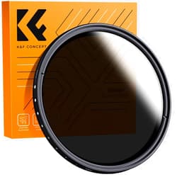 K&F Concept 62mm Variable ND2-ND400 ND Lens Filter (1-9 Stops) for Camera Lens, Adjustable Neutral Density Filter with Microfiber Cleaning Cloth (B-Series)