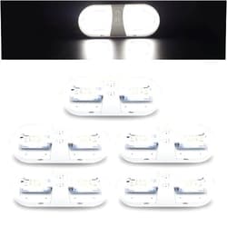 Ledviillage LedVillage 5 Pcs 11 Inch Double Dome Ceiling Light DC 12V Neutral White 48 Diodes Indoor Use 2835 SMD Chipset for Trailer Boat Cabin Car Pickup with Switch On/Off TR