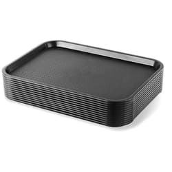 New Star Foodservice Fast Food Tray, Set of 12 (Black, 12 by 16-Inch)
