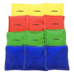 Sportime - 1005654 Heavy Duty Nylon Bean Bags - 5 x 5 - Set of 12 - Assorted Colors