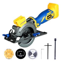 WITLIGHT Mini Circular Saw for DeWalt/Mellif 20V MAX Battery (No Battery) Cordless Tile Saw with Brushless 5,000RPM, 3 Saw Blades 3/8