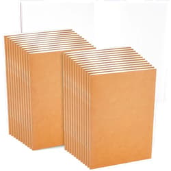 Paper Junkie Blank Notebook Bulk, Brown Unlined Kraft Paper Journals for Kids Drawing, Sketching, Sketchbooks for Students to Write Stories, Classroom Supplies - A6 4x6 inch - Small (Pack of 24)