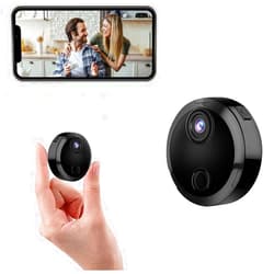 BAKEWAY Mini Wireless WiFi Camera Security Camera HD 1080P Nanny Camera with Night Vision, Remote Viewing for Security with iOS,Android Phone APP