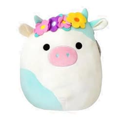 Squishmallows Original 8-Inch Belana The Cow with Flower Headband - Little Ultrasoft Official Kelly Toy Plush