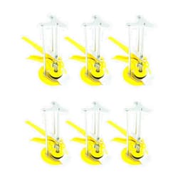 QWORK Tile Locator, Tile Leveling System, 6 Pack Wall Tile Height Regulator Locator, Adjustable Height 1-10cm, Labor Saving Arm, Heighter Leveler lift, for Building Walls Floor Doors and Cabinet