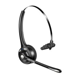 TECKNET Bluetooth Headset, Wireless Headset with Noise Canceling Microphone for Trucker, On-Ear Bluetooth Headset with Mute Mic for Work