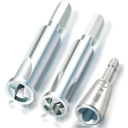 Feekoon Wire Twisting Tool, 3 Way/ 5 Way Wire Stripping Tool and 6mm Hex Shank Cable Twister Tool, Wire Stripper and Twister, Wire Twister Bit for Power Drill, Wire Twister Connector
