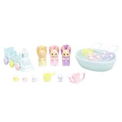 Calico Critters Triplets Baby Bathtime Set