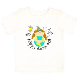 inktastic Girls Happy Earth Day Baby T-Shirt