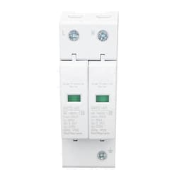 Tomotato White Distribution Box Surge Protection Device, Surface Mounted Box IP20 Safe Simple Combiner Box Voltage Surge Arrester Junction Box 60KA(2P 275V)