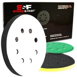 S&F STEAD & FAST Orbital Sander Foam Pad 5 inch, Foam Sanding Pads for Orbital Sander 2pcs, Interface Pad 8 Holes, Hook and Loop Backing Pad, Soft Sander Cushion Pad, Sponge Buffer by S&F STEAD & FAST