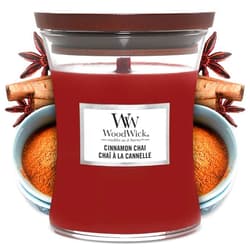 WoodWick Medium Hourglass Scented Candle | Cinnamon Chai | with Crackling Wick | Burn Time: Up to 60 Hours