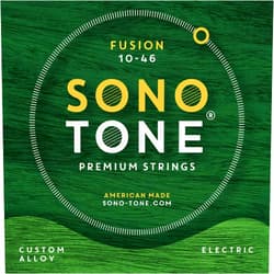 SonoTone Fusion, 10-46, Light, Electric Guitar Strings, Custom Alloy Blend, Hand-Wound, Hex Core, Comfortable, Strong, Long Lasting, Tarnish Resistant, Flexible, Articulate, American Made