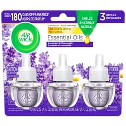 Air Wick Plug in Scented Oil Refill, 3ct, Lavender & Chamomile, Air Freshener, Essential Oils