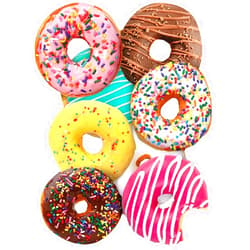 Playhouse Assorted Donuts 24-piece Die Cut Shaped Mini Puzzle for Kids