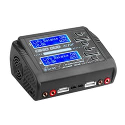 Aorika HTRC LiPo Battery Charger Dual RC Balance Fast Charger Discharger for Li-ion Life NiCd NiMH LiHV PB Smart Battery RC Car Boat Drone