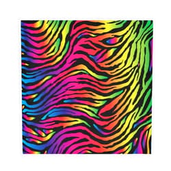 AUUXVA Napkins Rainbow Zebra Animal Print Satin Napkins Set of 6 Dinner Napkin Washable Polyester Cloth Napkins for Dining Table Holiday Birthday Wedding Reception Party Decor 20